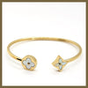 MOP Clover Open Bangle - Leila Jewels