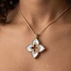 Mother of Pearl Venetian Clover Pendant Necklace - Leila Jewels