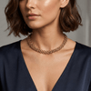 Double Layer Chain Collier Necklace - Leila Jewels