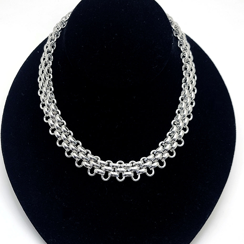 Double Layer Chain Collier Necklace - Leila Jewels