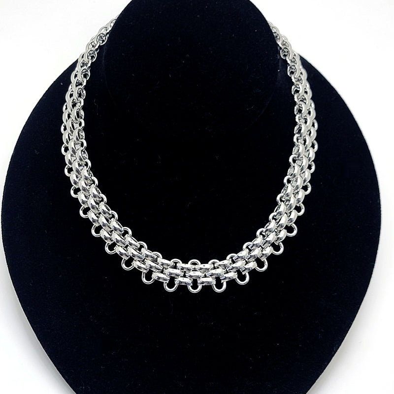 Double Layer Chain Collier Necklace - Leila Jewels