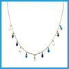 Gemstone Teardrop Necklace - Leila Jewels