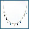 Gemstone Teardrop Necklace - Leila Jewels