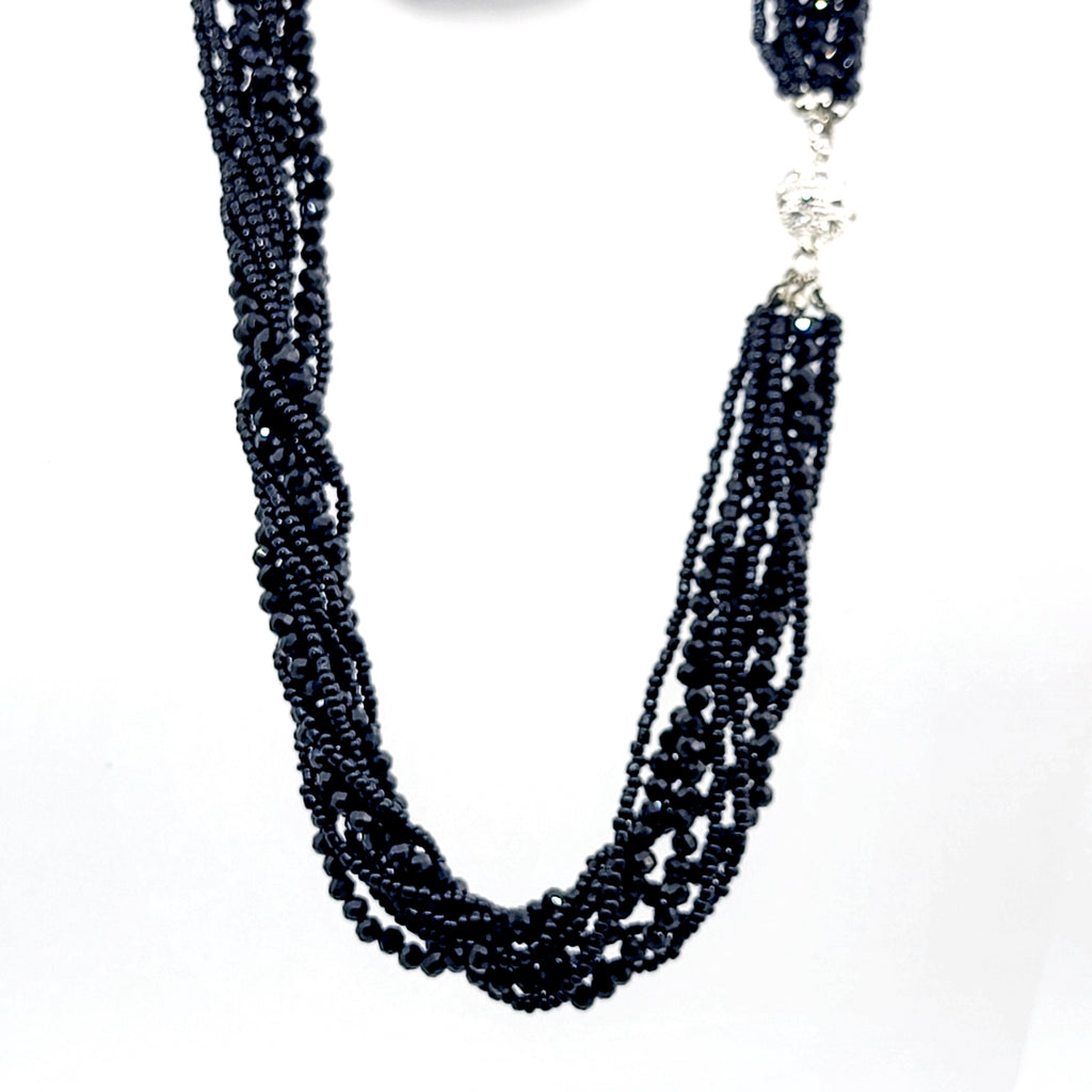 Crystal Bead Multi - strand Necklace - Leila Jewels
