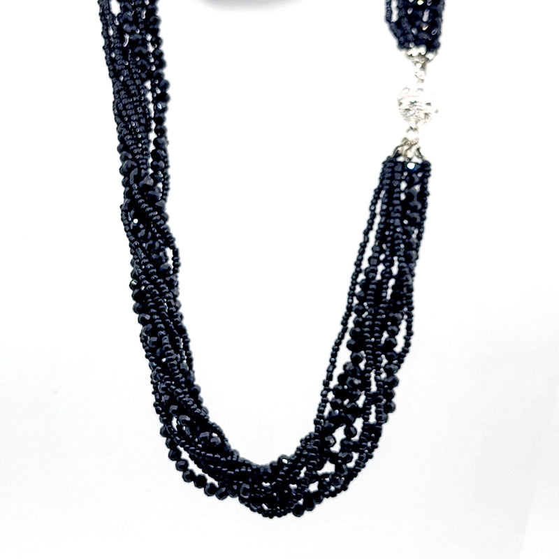 Crystal Bead Multi - strand Necklace - Leila Jewels