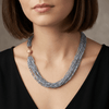 Crystal Bead Multi - strand Necklace - Leila Jewels