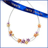 Enamel Flowers Necklace - Leila Jewels