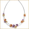 Enamel Flowers Necklace - Leila Jewels