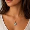 Blue Topaz Cabochon Necklace - Leila Jewels