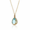 Blue Topaz Cabochon Necklace - Leila Jewels
