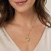 Green Amethyst Pendant Necklace - Leila Jewels