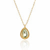 Green Amethyst Pendant Necklace - Leila Jewels
