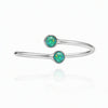 Sterling Silver and Blue Opal Bypass Ring - Leila Jewels