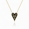 Elongated Opal Heart Necklace - Leila Jewels