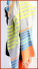 Turkish Towel / Sarong / Beach Towel - Orange Multi Stripe - Leila Jewels