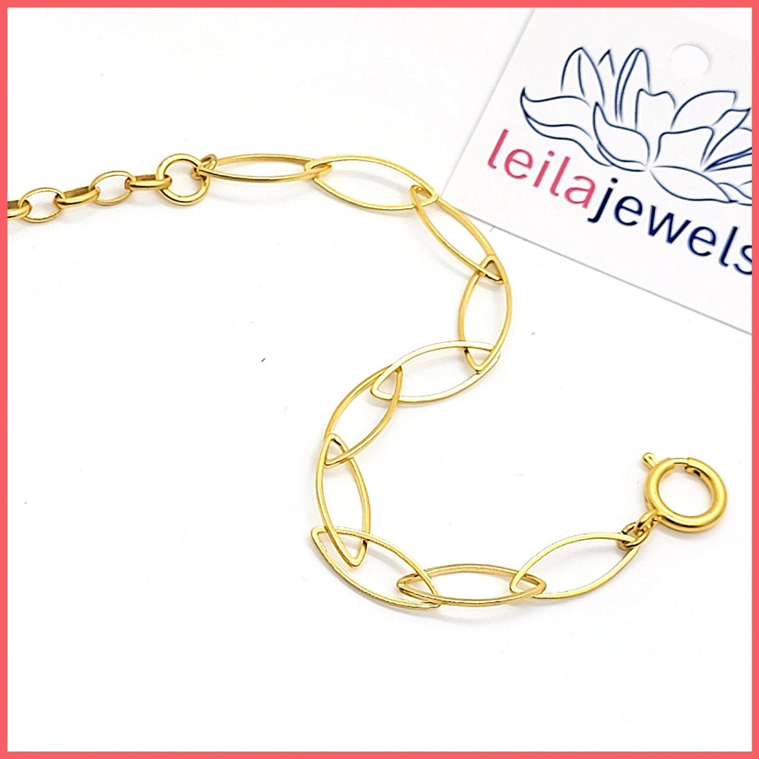 Classic Eyelet Chain Bracelet - Leila Jewels