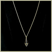 3D diamond necklace gold leila jewels