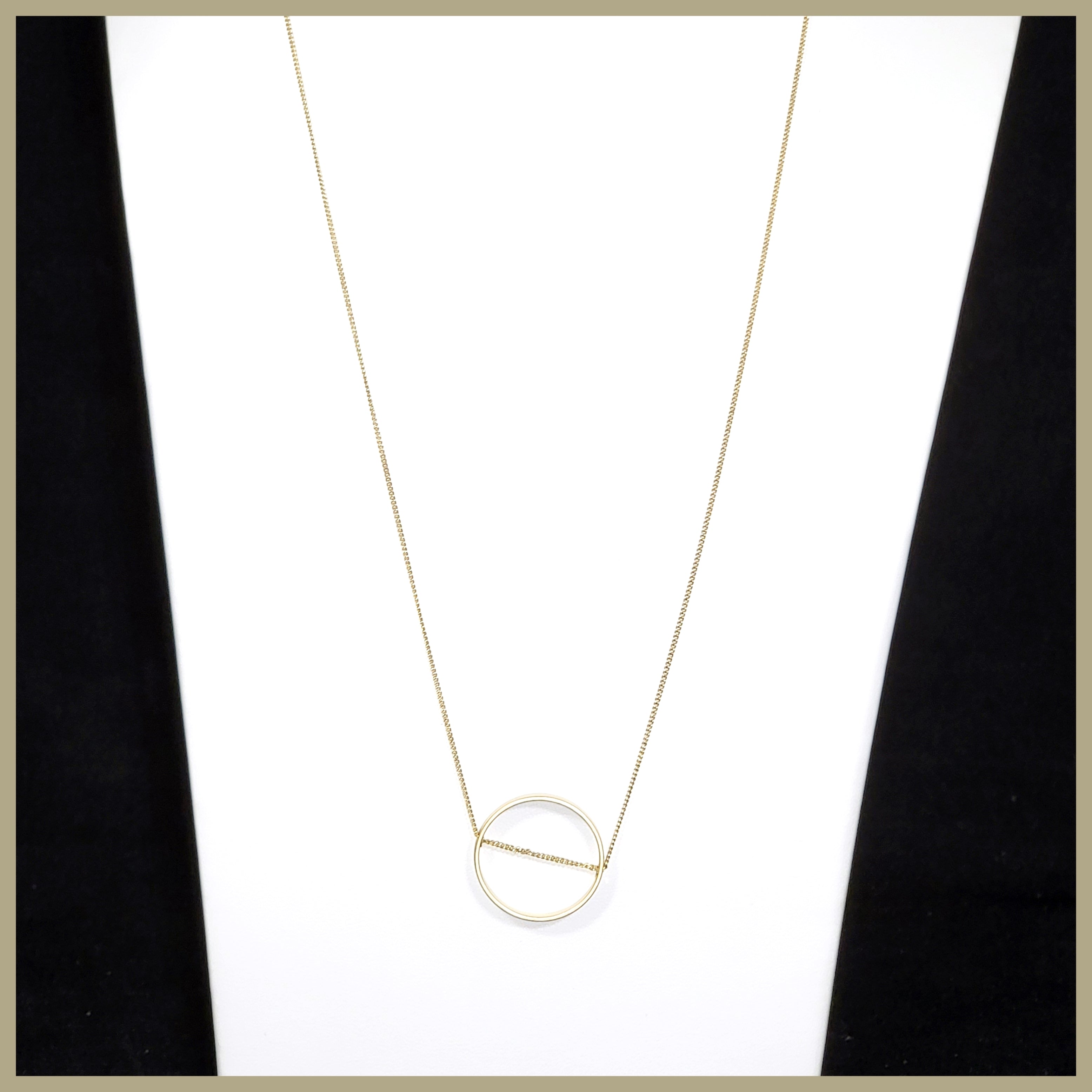 Gold Tilt Necklace Leila Jewels