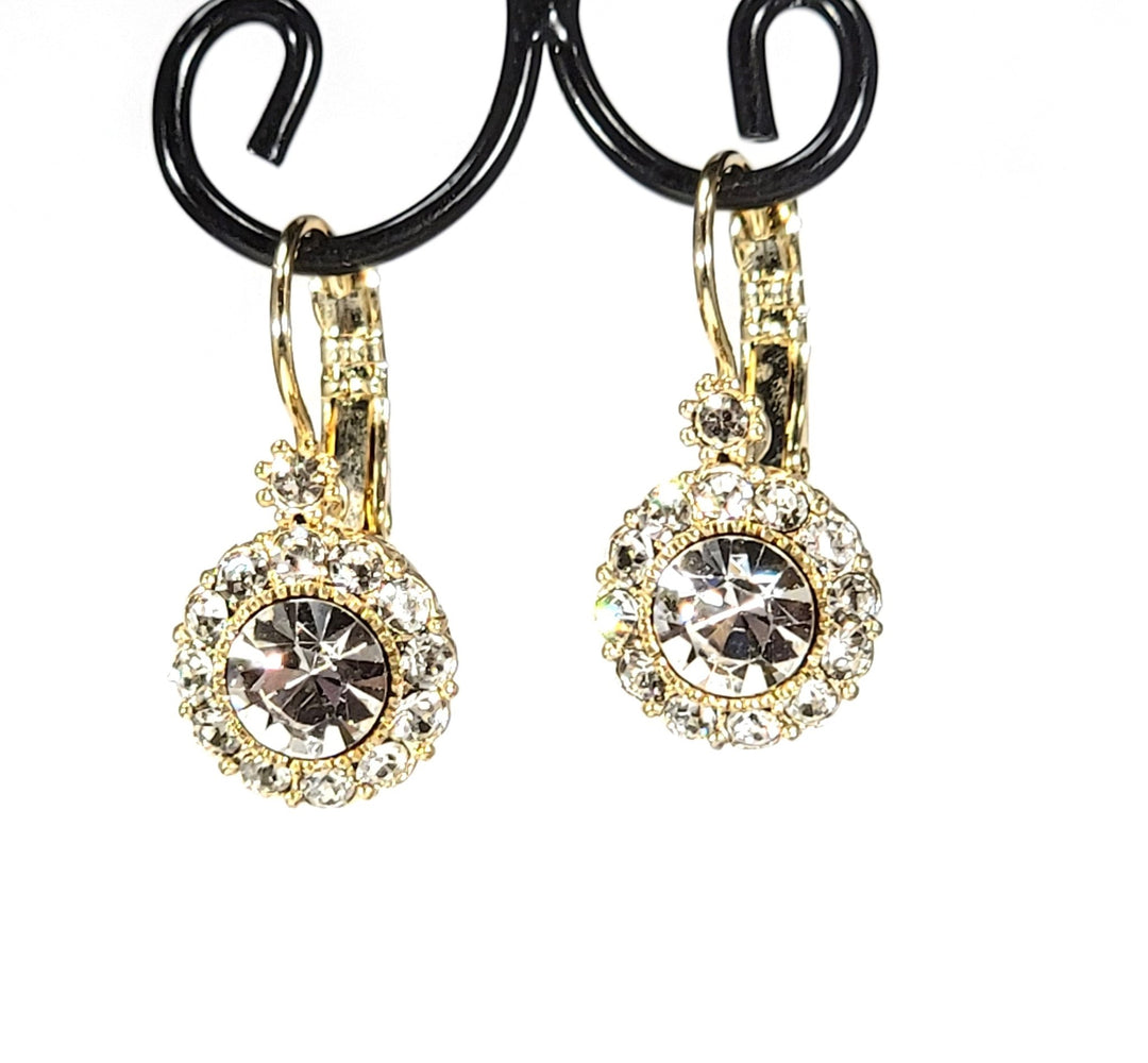 Crystal Halo Earrings - Leila Jewels