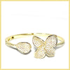 Pavé Flower Open Cuff - Leila Jewels