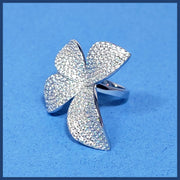 silver pave flower ring leila jewels