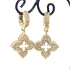 Venetian Flower Drop Earrings - Pavé - Leila Jewels
