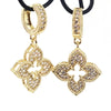 Venetian Flower Drop Earrings - Pavé - Leila Jewels
