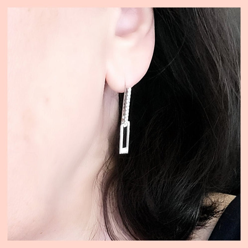 Sterling Pavé Links Earrings - Leila Jewels
