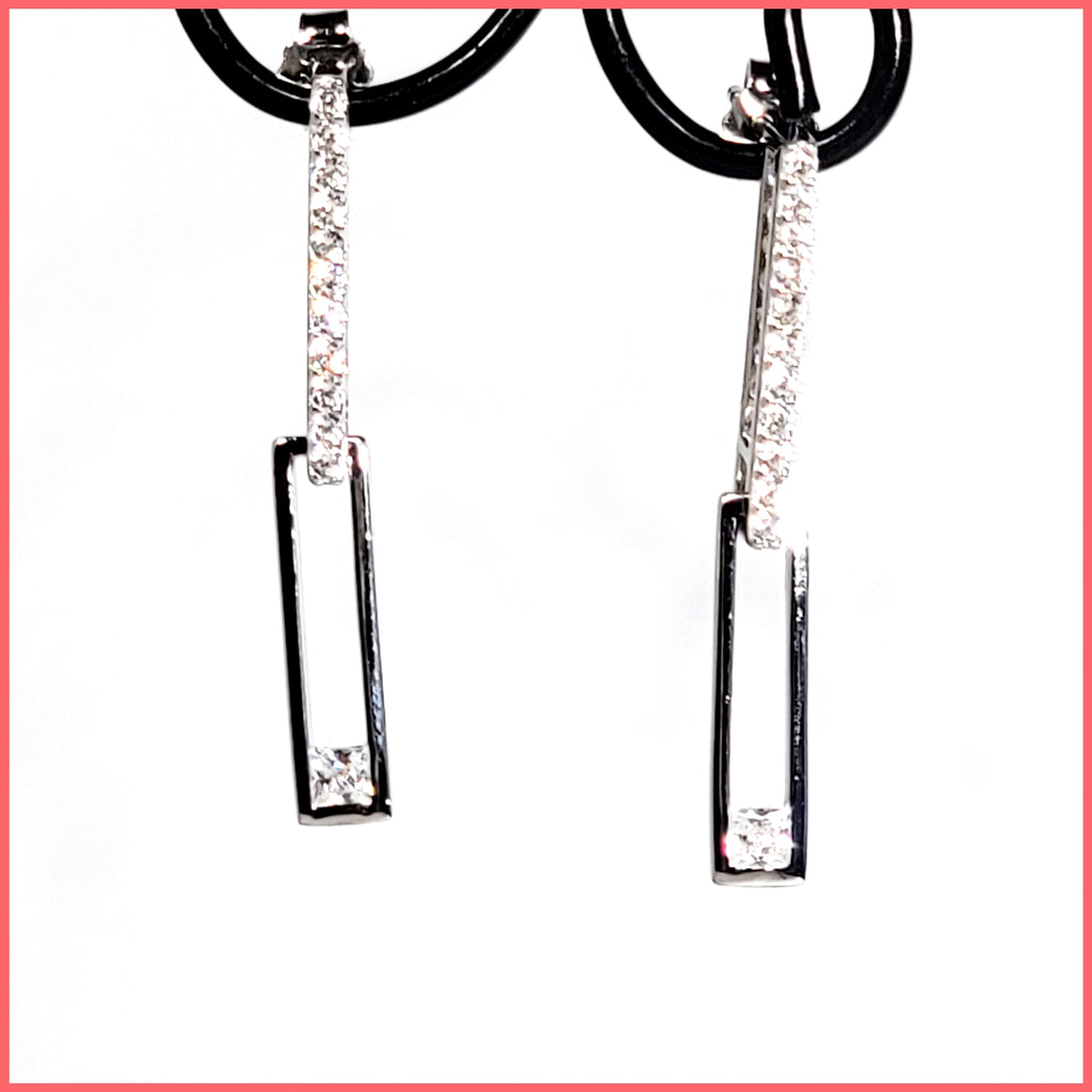 Sterling Pavé Links Earrings - Leila Jewels