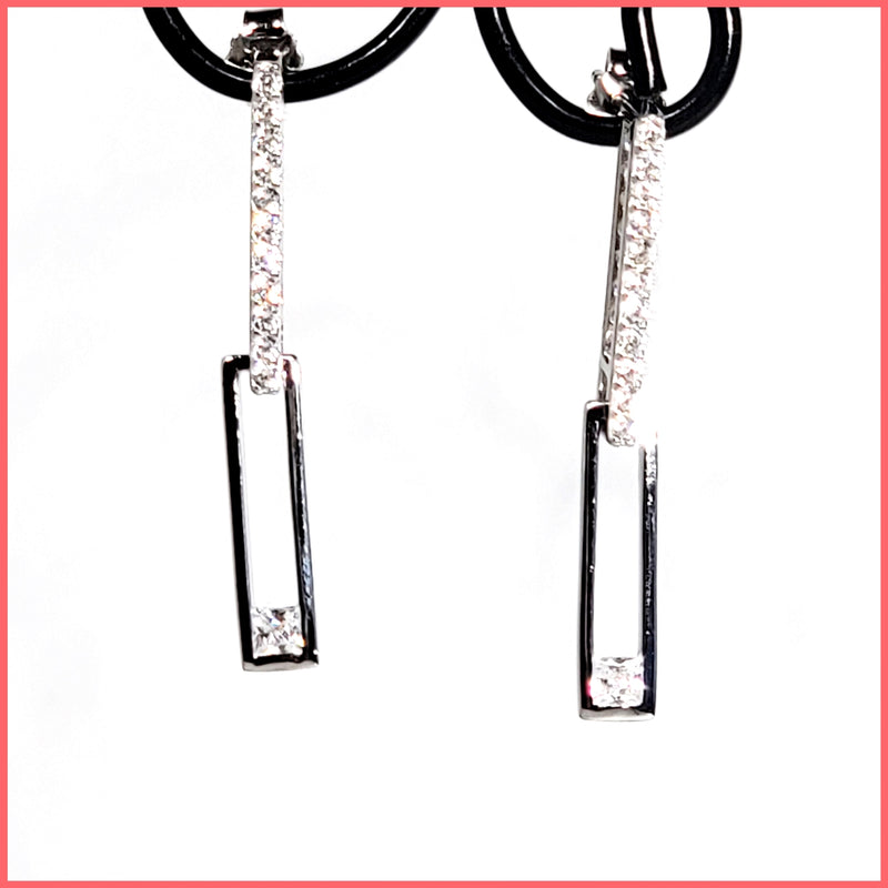 Sterling Pavé Links Earrings - Leila Jewels
