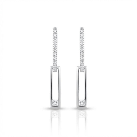 Sterling Pavé Links Earrings - Leila Jewels