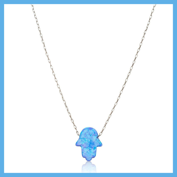 small opal hamsa necklace leila jewels
