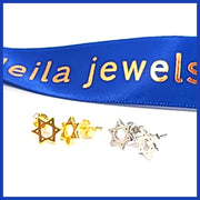 tiny star of david earrings leila jewels
