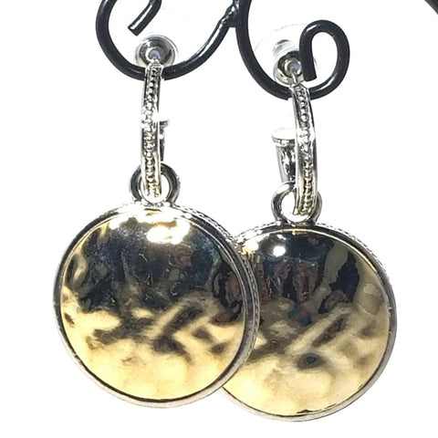 hammered brass earrings leila jewels