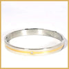 Brushed Steel Bangle - Leila Jewels