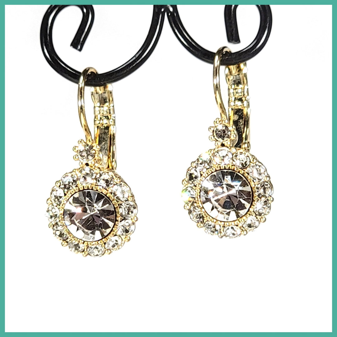 Crystal Halo Earrings - Leila Jewels