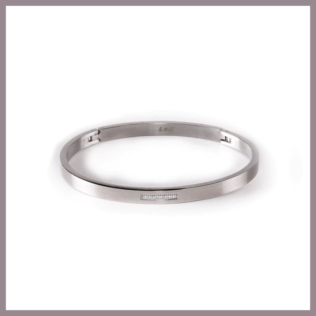 9 - Stone Pavé Bangle by B. Tiff New York - Leila Jewels