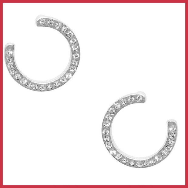 Pavé Circle Earrings