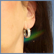 Sterling Silver and CZ Hoops