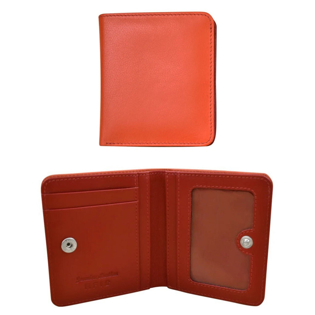 Leather Bi - Fold 2 - Tone Mini Wallet - Leila Jewels