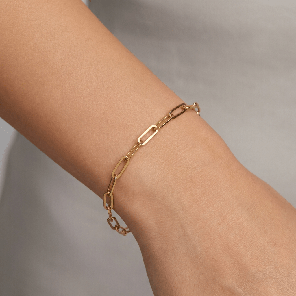 Adjustable Paperclip Link Bracelet - Leila Jewels