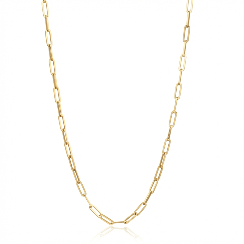 Paperclip Layering Chain Necklace - Leila Jewels