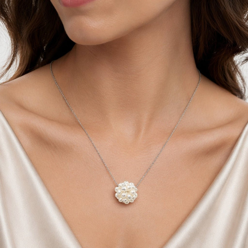 Freshwater Pearl "Snowball" Necklace - Leila Jewels