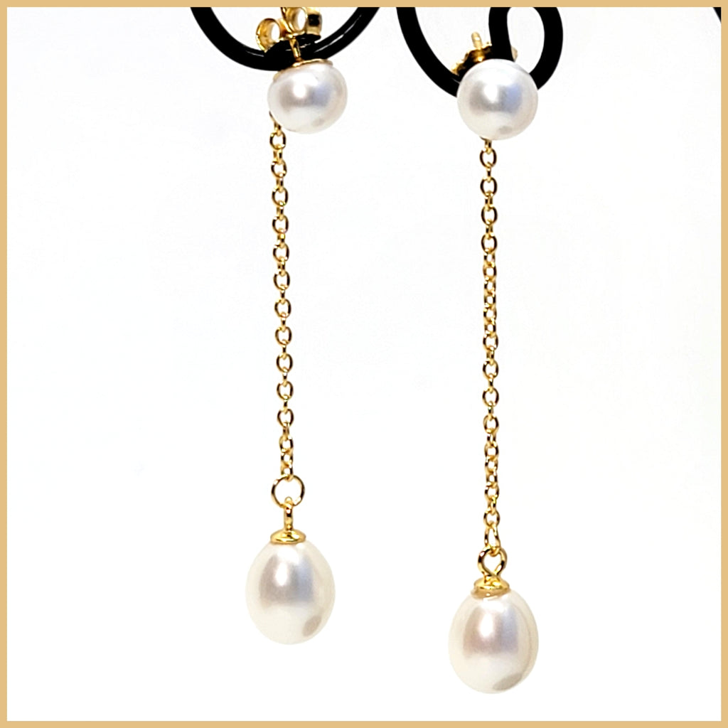 Pearl Dangle Earrings - Leila Jewels