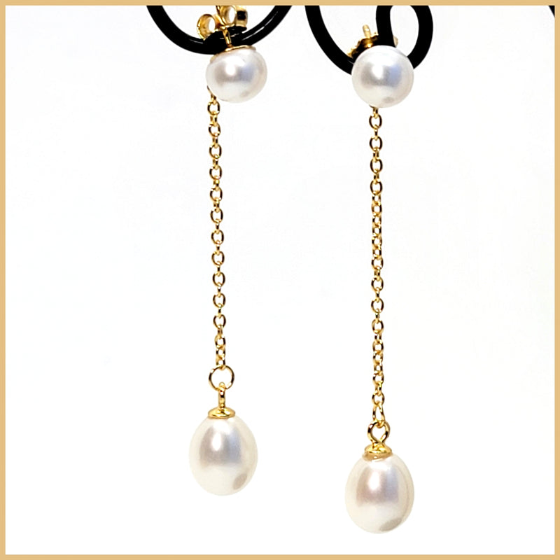 Pearl Dangle Earrings - Leila Jewels