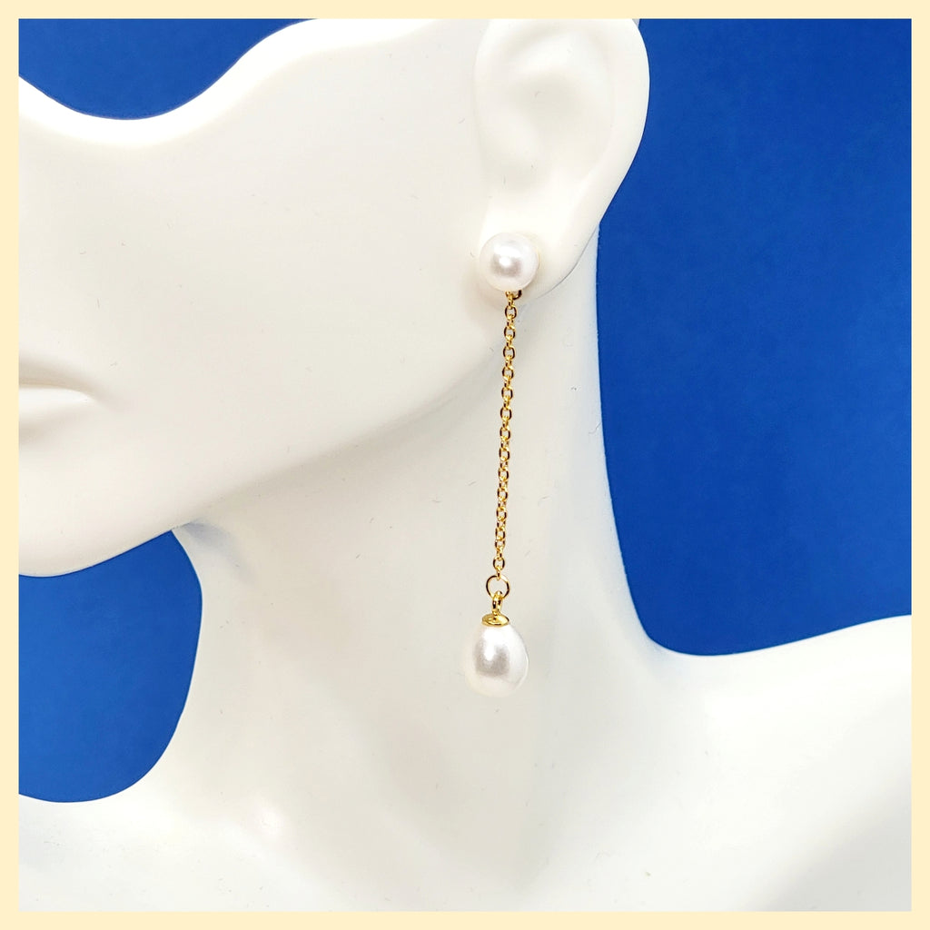 Pearl Dangle Earrings - Leila Jewels