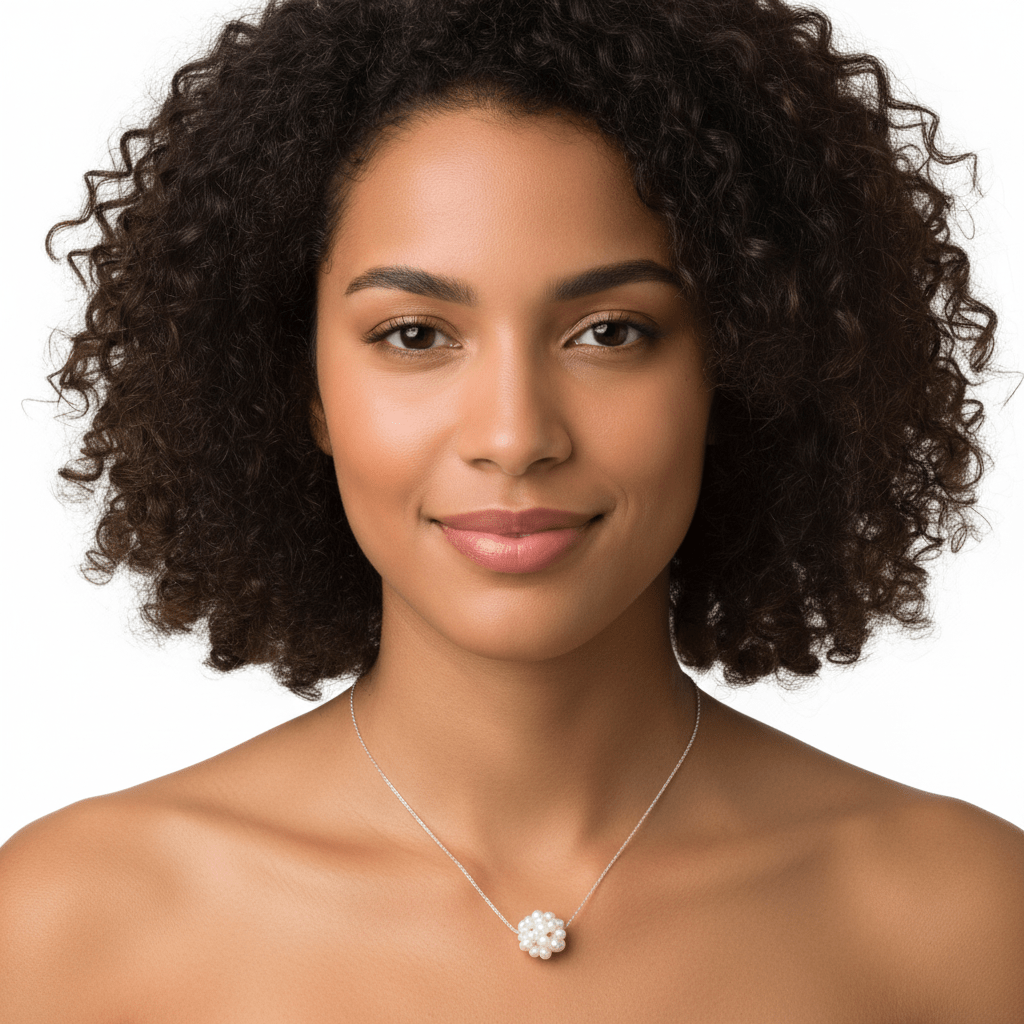 Pearl Snowball Pendant Necklace - Leila Jewels