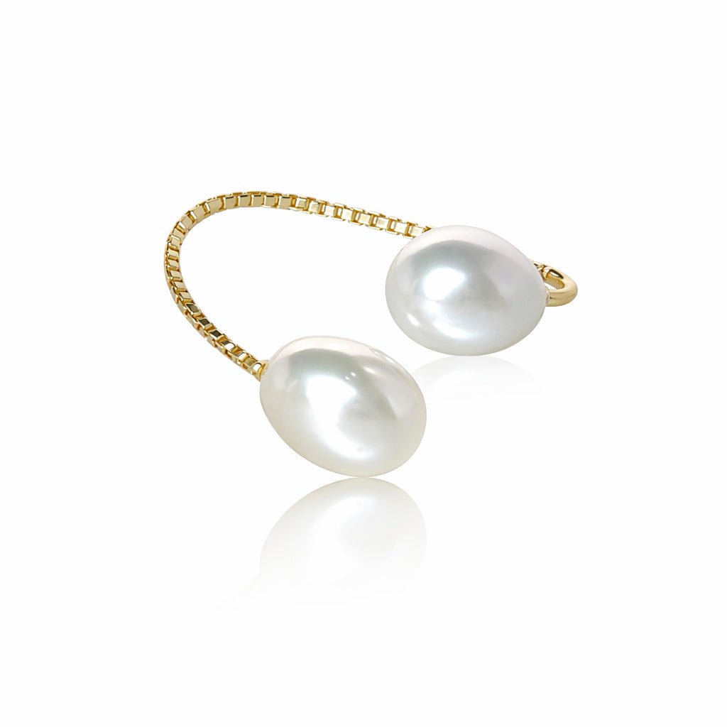 Adjustable Double Pearl Ring - Leila Jewels