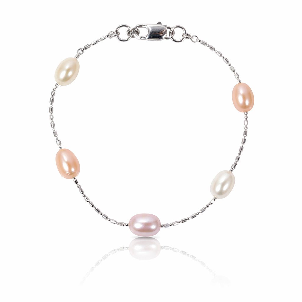 Pearl Station Bracelet - Leila Jewels