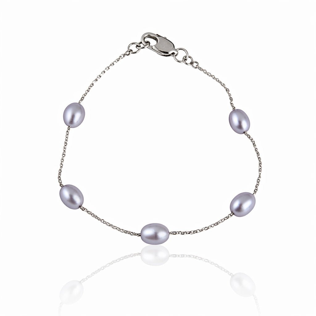 Pearl Station Bracelet - Leila Jewels